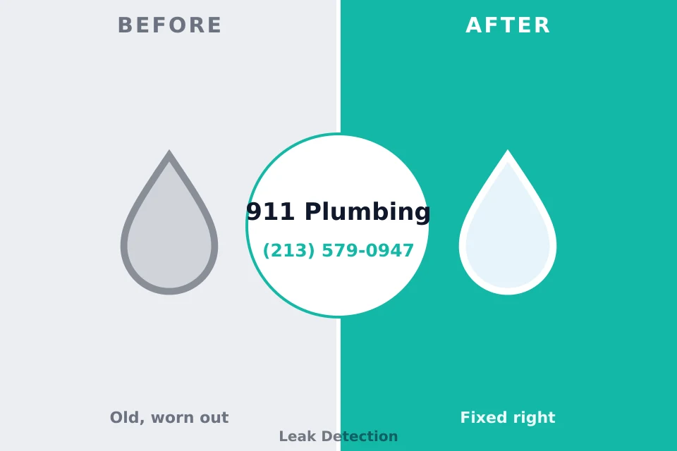 Before and after: plumbing company Krum, TX